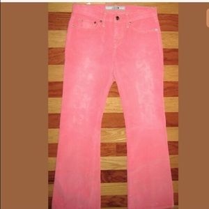 NEW JOE'S JEANS LOVER RELAXED FIT PINK PINWALE CORDUROY PANTS DISTRESSED 24 NWT